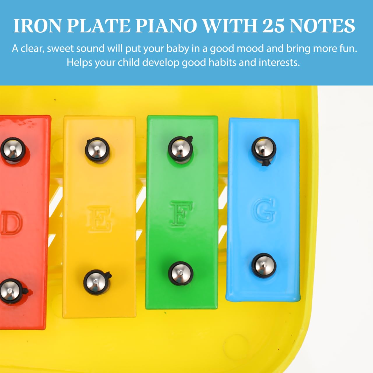 Metalófono de Notas con Placas de Hierro Coloridas Instrumento Musical de Percusión Seguro y Duradero para Juguete Educativo para Desarrollar Ritmo y Creatividad
