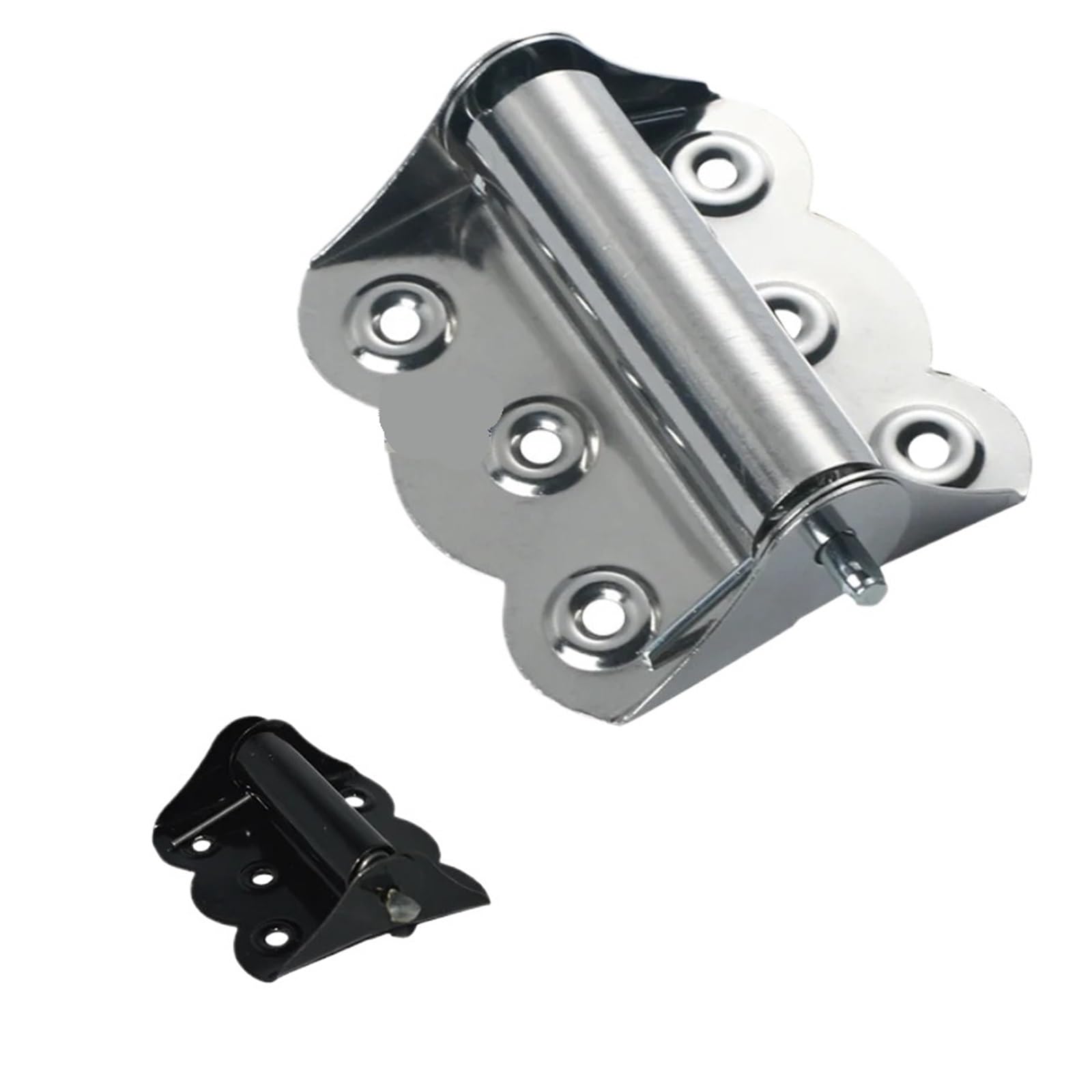 10Pcs Stainless Steel Matte Black Spring Loaded Hinge(Black)