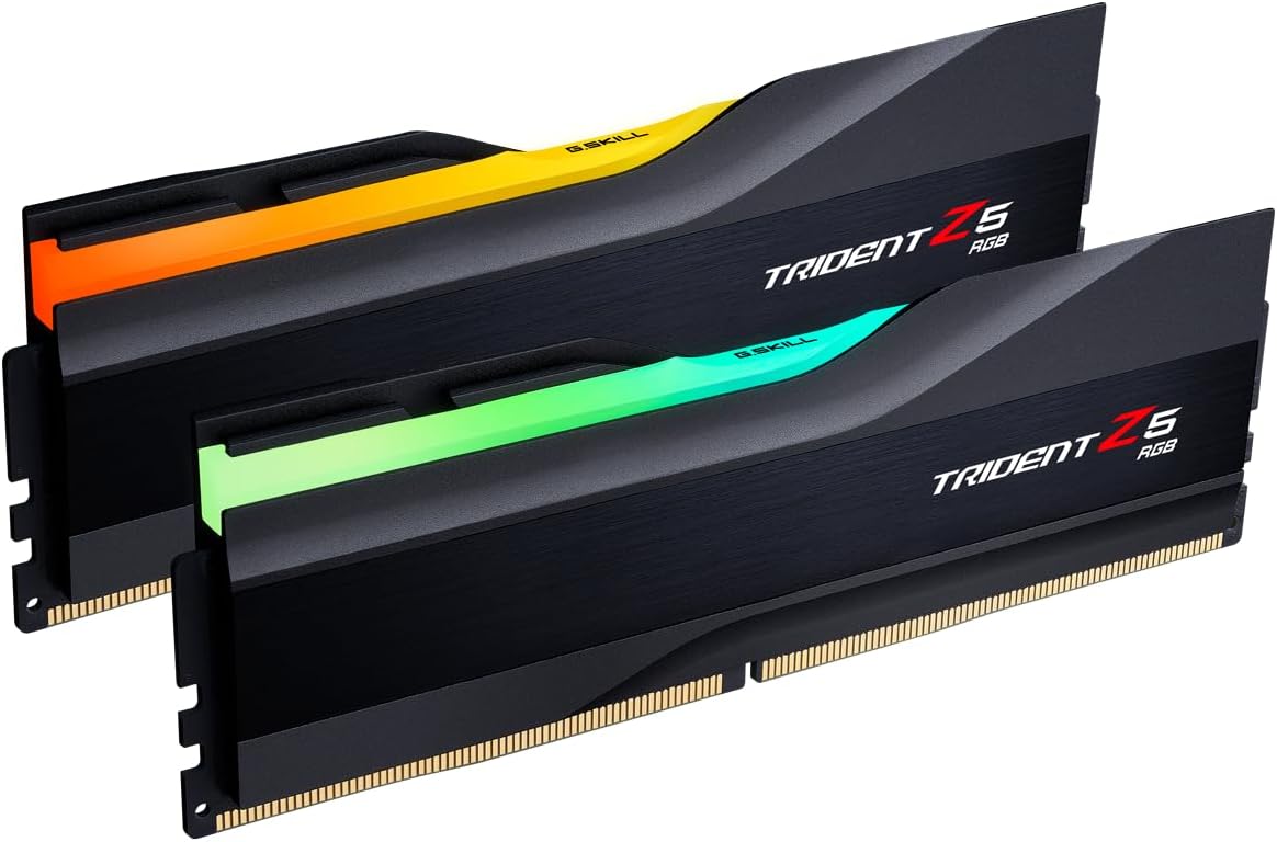 Trident Z5 RGB Series DDR5 RAM (Intel XMP 3.0) 32GB (2x16GB) Up to 7200MT/s* CL34-45-45-115 1.40V Desktop Computer Memory U-DIMM - Matte Black (F5-7200J3445G16GX2-TZ5RK)