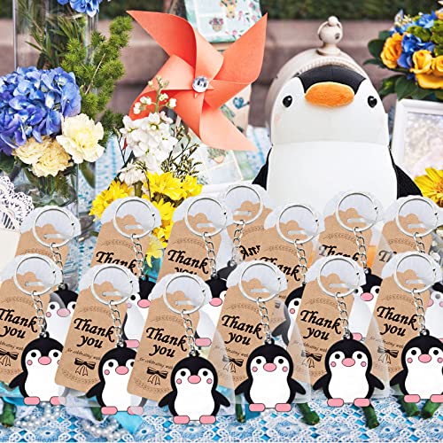 Elecrainbow 40 Pack Penguin Keyring Pack Party Favor For Penguin Lover, Guest Return Gift, Animal Themed Party, Baby Shower, Birthday #TOP3