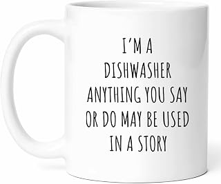 Sarcastic Dishwasher Mug - Kitchen Humor Coffee Cup - Home Cook Funny Gift From - Dishwashing Tea Mugs - Appliance Lover Cups - 11 Oz Ceramic Gifts For Culinary Enthusiasts, Birthday, Him, Her