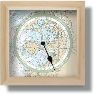 Tide Clock, Nautical Chart, for Any Coast, Hang or Stand, Tide Clock.