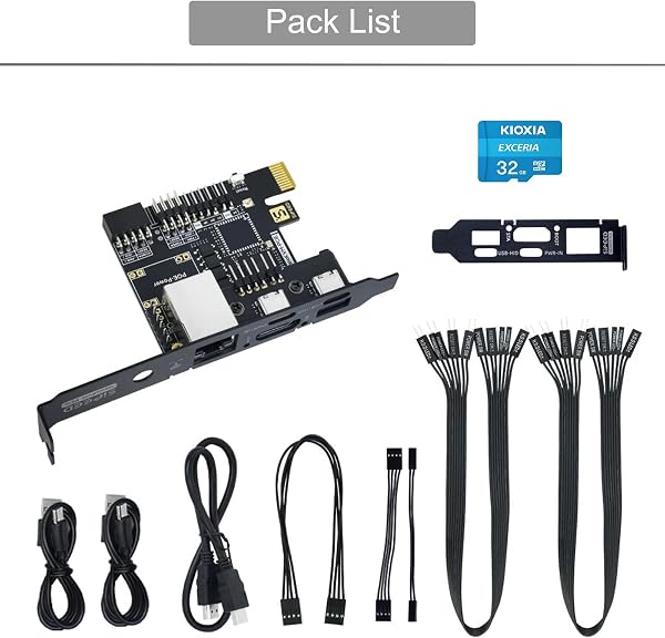 youyeetoo Sipeed NanoKVM Mini serveur de maintenance à distance 1TOPS NPU 1 GHz C906 RISC-V Linux (version PCIE) (kit de base) - 2
