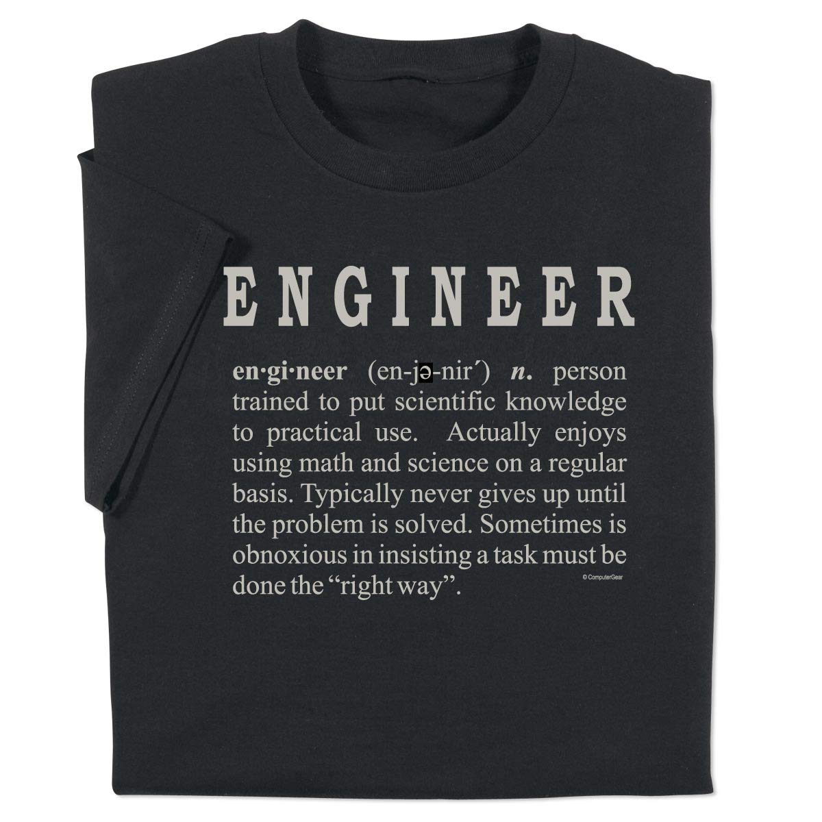 ComputerGear Funny Engineering T Shirt Engineer Definition Geek Nerd Adult Tee