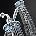 Antimicrobial/Anti-Clog High-Pressure 30-setting Rainfall Shower Combo by AquaDance with Microban Nozzle Protection from Growth of Mold Mildew & Bacteria for Stronger Shower! Wave Blue