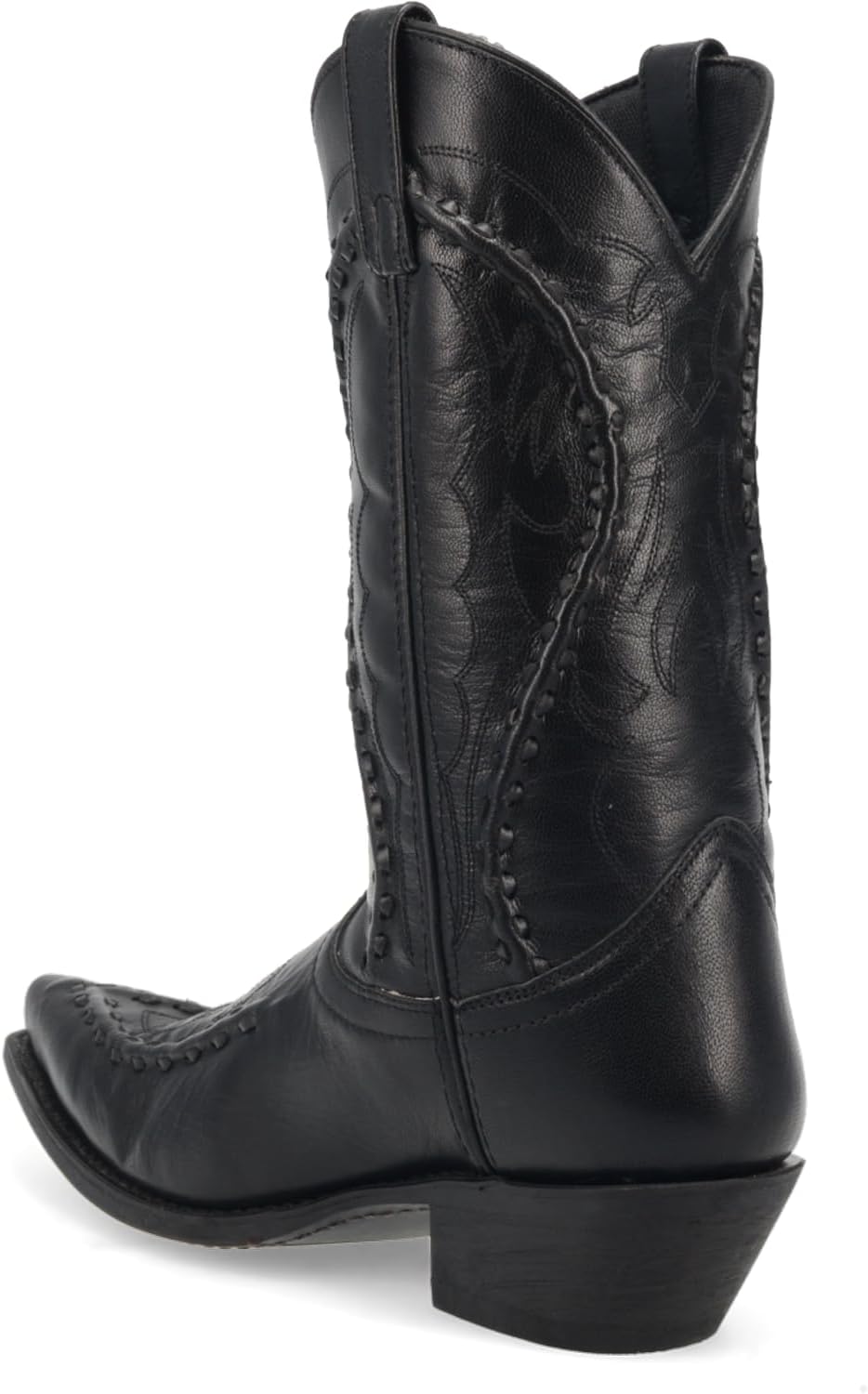 Laredo Mens Laramie Embroidered Snip Toe Pull On Dress Boots Mid Calf - Black - Image 8