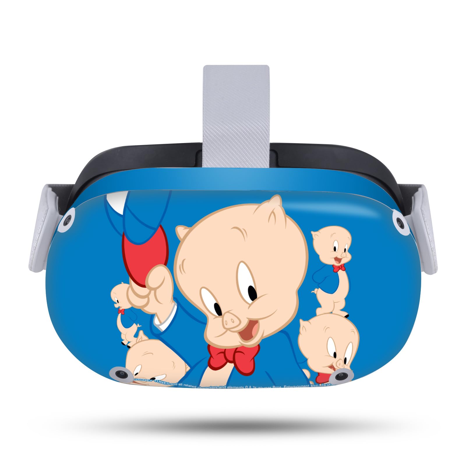 Head Case Designs Officially Licensed Looney Tunes Porky Pig Graphics and Characters Vinyl Sticker Skin Decal Cover Compatible with Meta Quest 2