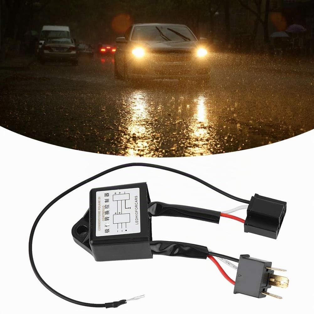 KIMISS 2 PZ Invertitore di Polarità LED Convertitore Negativo Polare Interruttore Negativo Adattatore Cablaggio Polarità Invertita per H4 Cablaggio Interruttore Polare Convertitore Inversione per H4