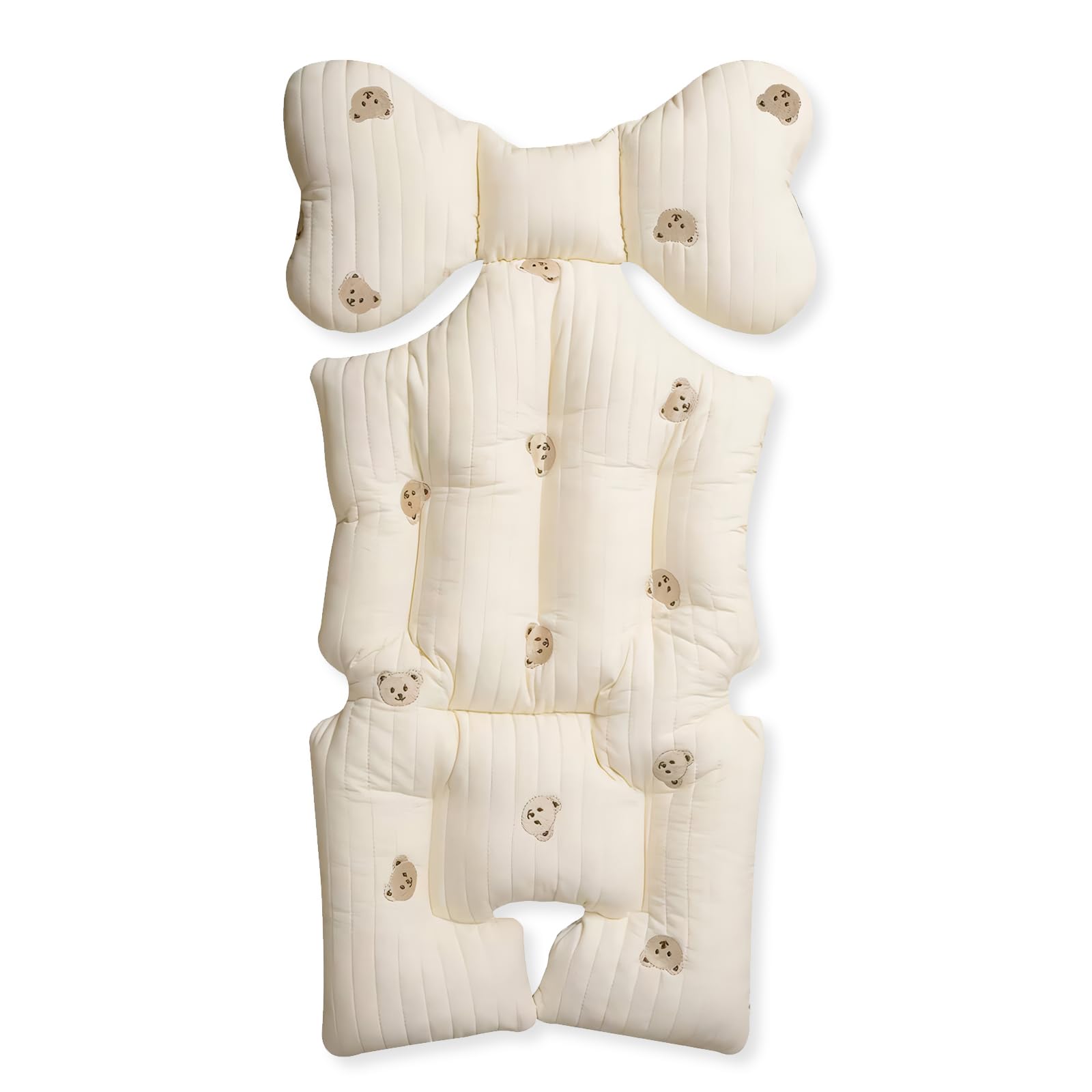 SONARIN Soft Baby Stroller Seat Liner,Thick Cotton Pushchair Seat Liner Baby Stroller Cushion Seat Pad Universal for Pushchair Pram Stroller Buggy Car Seat(Bear)