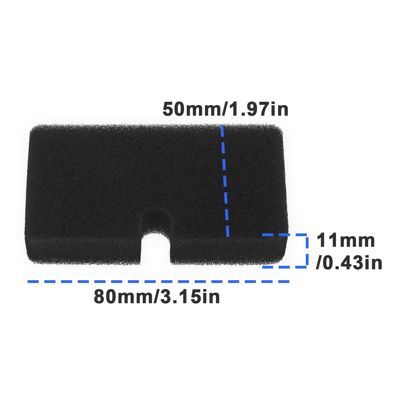 Lot De 4 Filtres à Air En Éponge De Rechange - Compatibles Husqvarna 225, 225R, 227R, Etc. - Référence 502198602 / 502198601 - 80x50x11 Mm