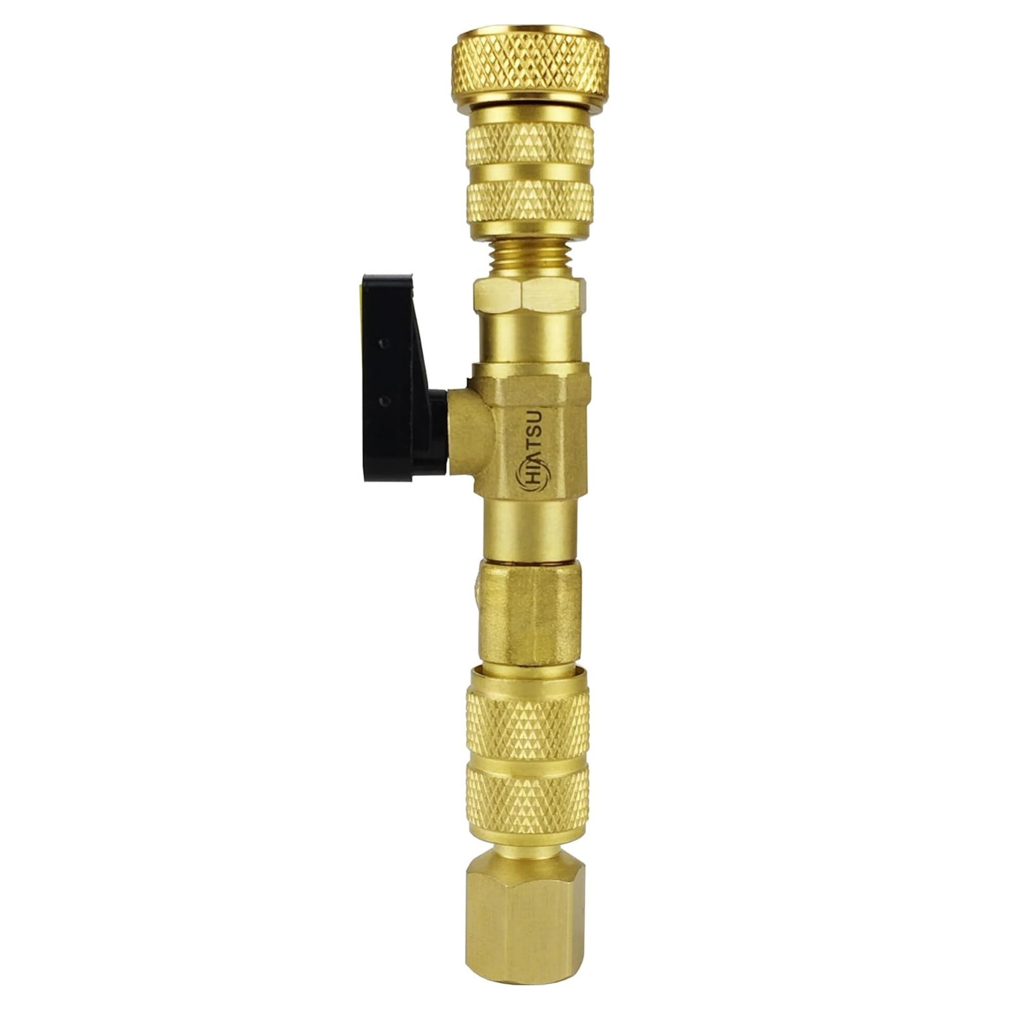 Valve Core Remover Installer Tool with Dual Size SAE 1/4 & 5/16 Port Air Conditioning Line Repair Tools for R410 R404A R407C R32 HVAC System