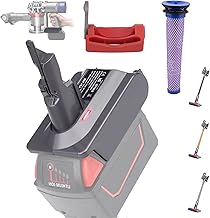 V8 Battery Adapter for Milwaukee M18 18V Battery，Compatible with Dyson V8 Series Absolute Animal Vacuum Cleaner, V8 Fluffy V8 Motorhead,229602-01, V8 Carbon Fiber with Dyson Trigger Lock & Filter