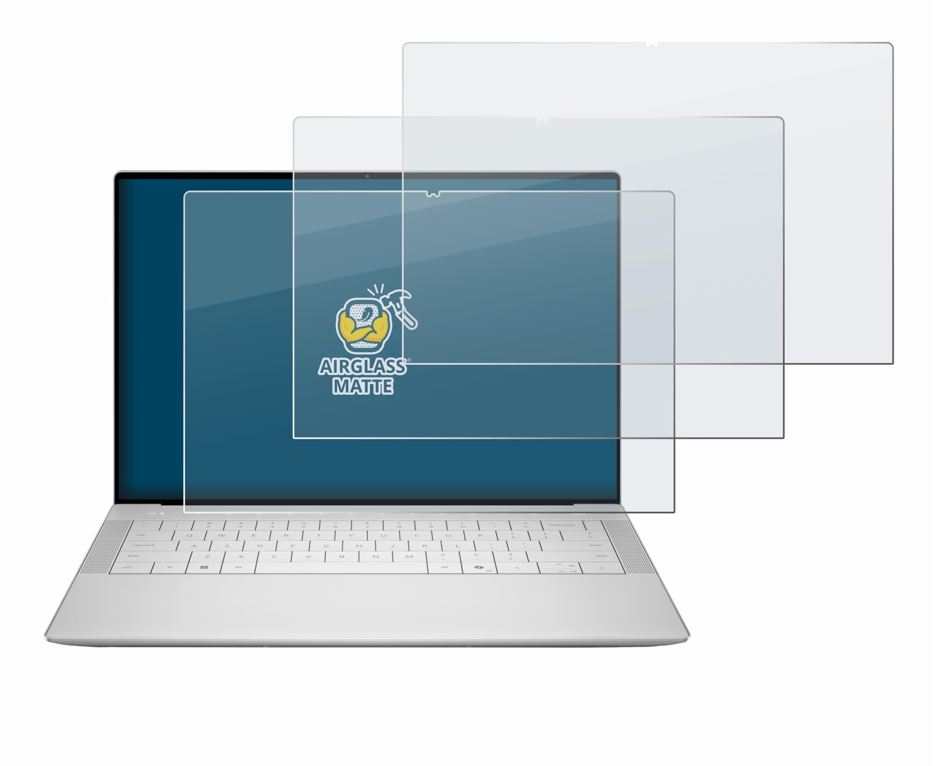 brotect 3 Pezzi Pellicola Vetro per Dell XPS 14 DA14250 | Opaca Protezione Schermo Made in Germany, Anti-Riflesso Durezza 9H Anti-Graffio