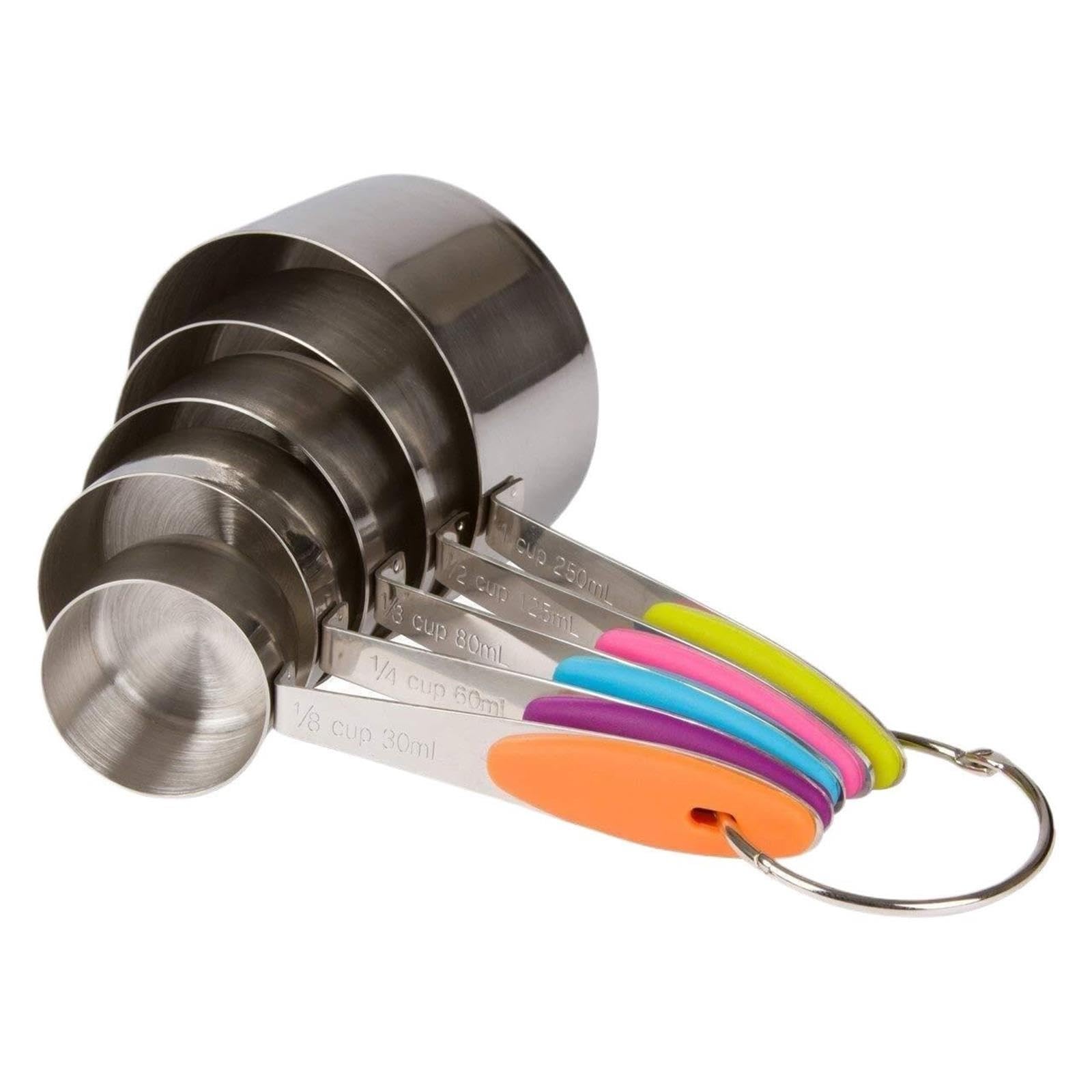 Set de 10 tasses et cuillères doseuses en acier inoxydable 304