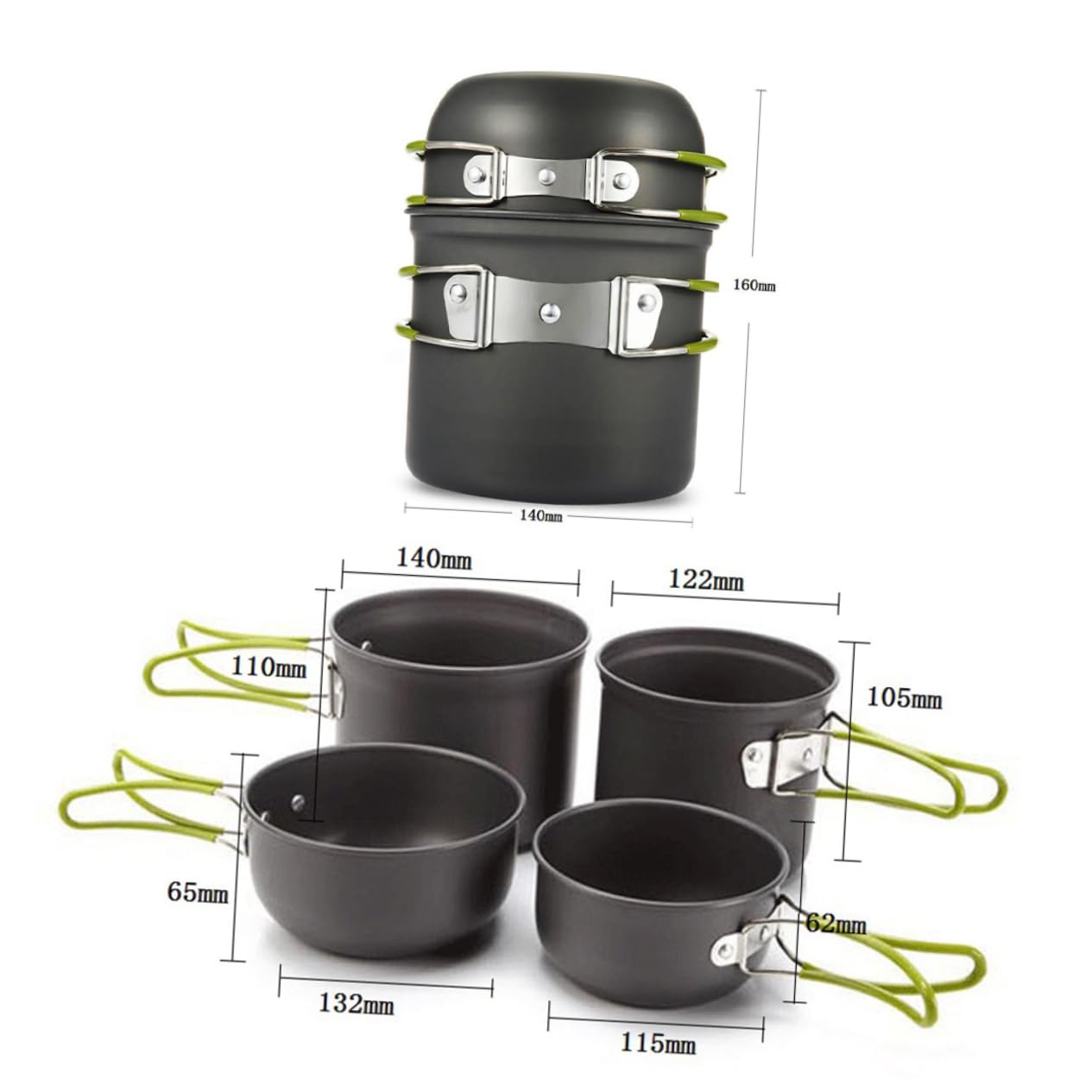 Toyvian Marmite De Camping Poêles De Camping pour Cuisinière À Ustensiles De Cuisine Casseroles Cuisson À Induction Accessoires De Camping Vaisselle Ustensile De Cuisine