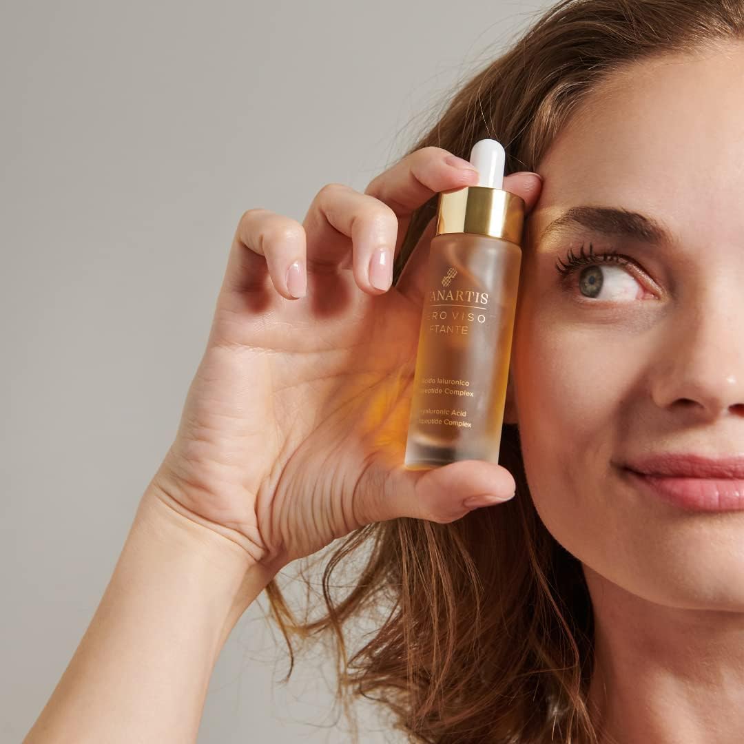 Stanartis Siero Viso Liftante Antiage con 7 Peptidi e Acido Ialuronico – Idratante Rassodante Effetto Distensivo – 30ml