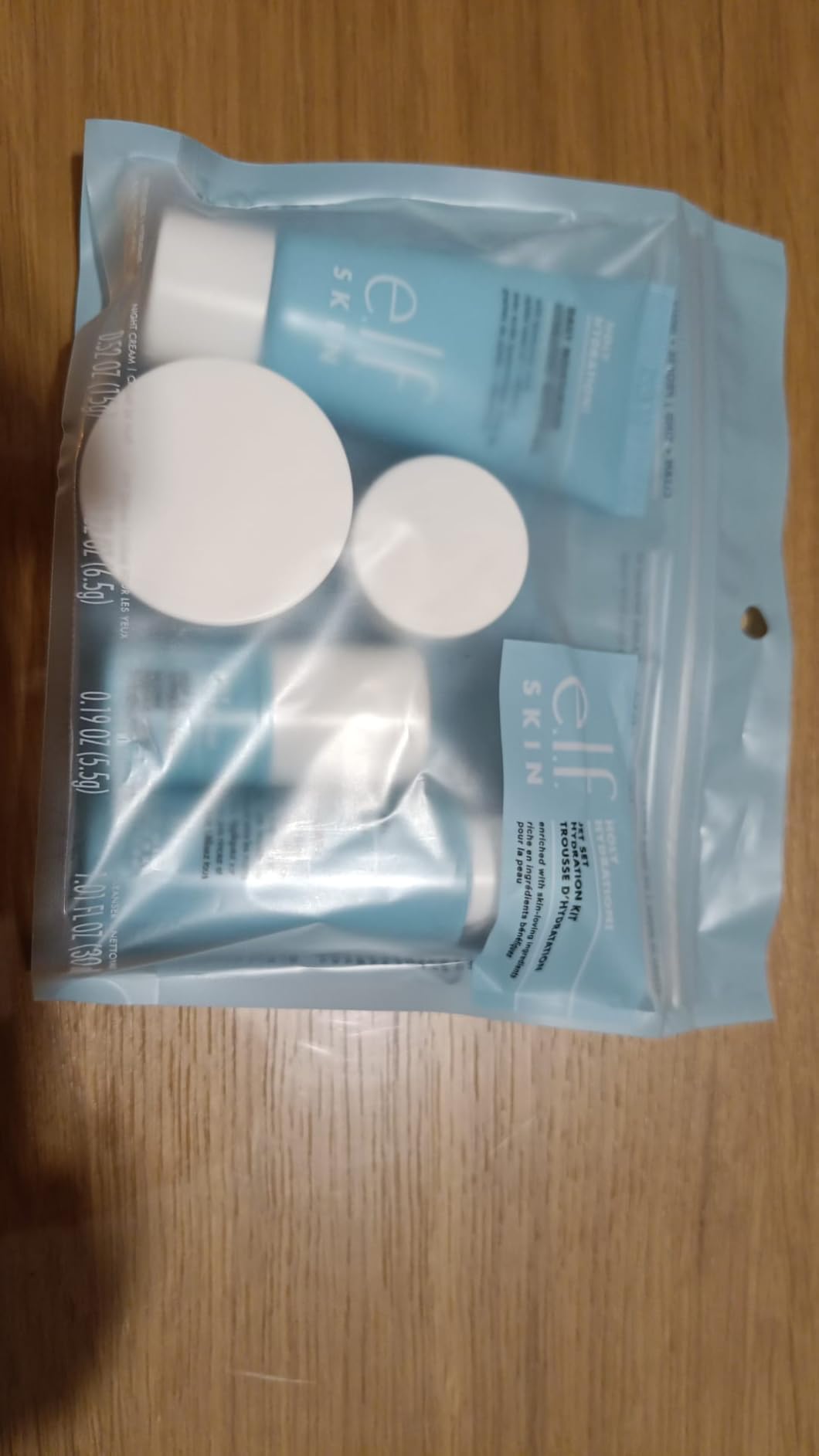 e.l.f. SKIN Holy Hydration! Jet Set Hydration Kit, Travel Friendly Hydrating Skincare Set, Face Cleanser, Balm, Moisturizer, Eye Cream & Night Cream, Vegan & Cruelty-Free 30ml