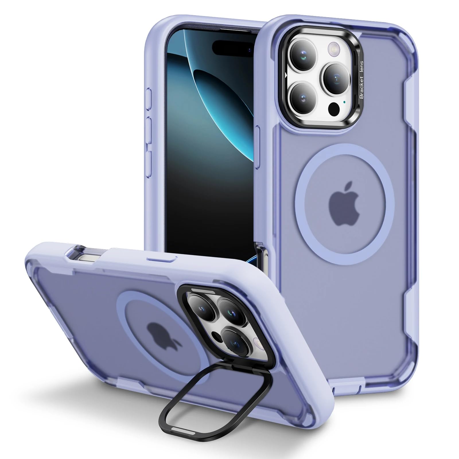 Coque iPhone 12 Pro Max antichoc violet clair avec protection magnétique intégrée - 8