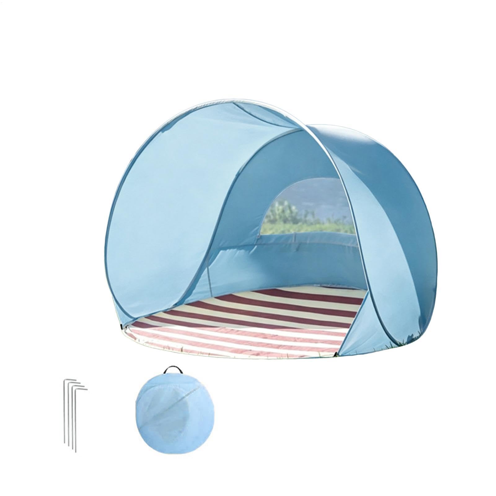 Automatyczny namiot plażowy Instant UPF 50+, ochrona przed promieniowaniem UV, schronienie przeciwsłoneczne, 145 × 145 × 110 cm, wyskakujący baldachim z wentylowanym oknem, wodoodporny poliestrowy