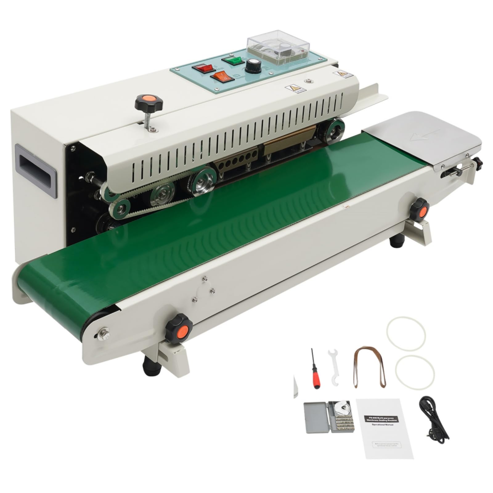 Machine à souder automatique à chaleur constante de 500 W - Scellage de sac en plastique continu horizontal - Sceller sous vide compact et rapide - Épaisseur de scellage : 0,02-0,8 mm