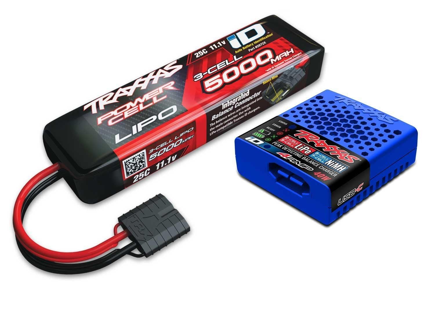 Traxxas 2985-3S - Completer Pack, 2872X 3S LiPo Battery & 2985 USB-C Charger
