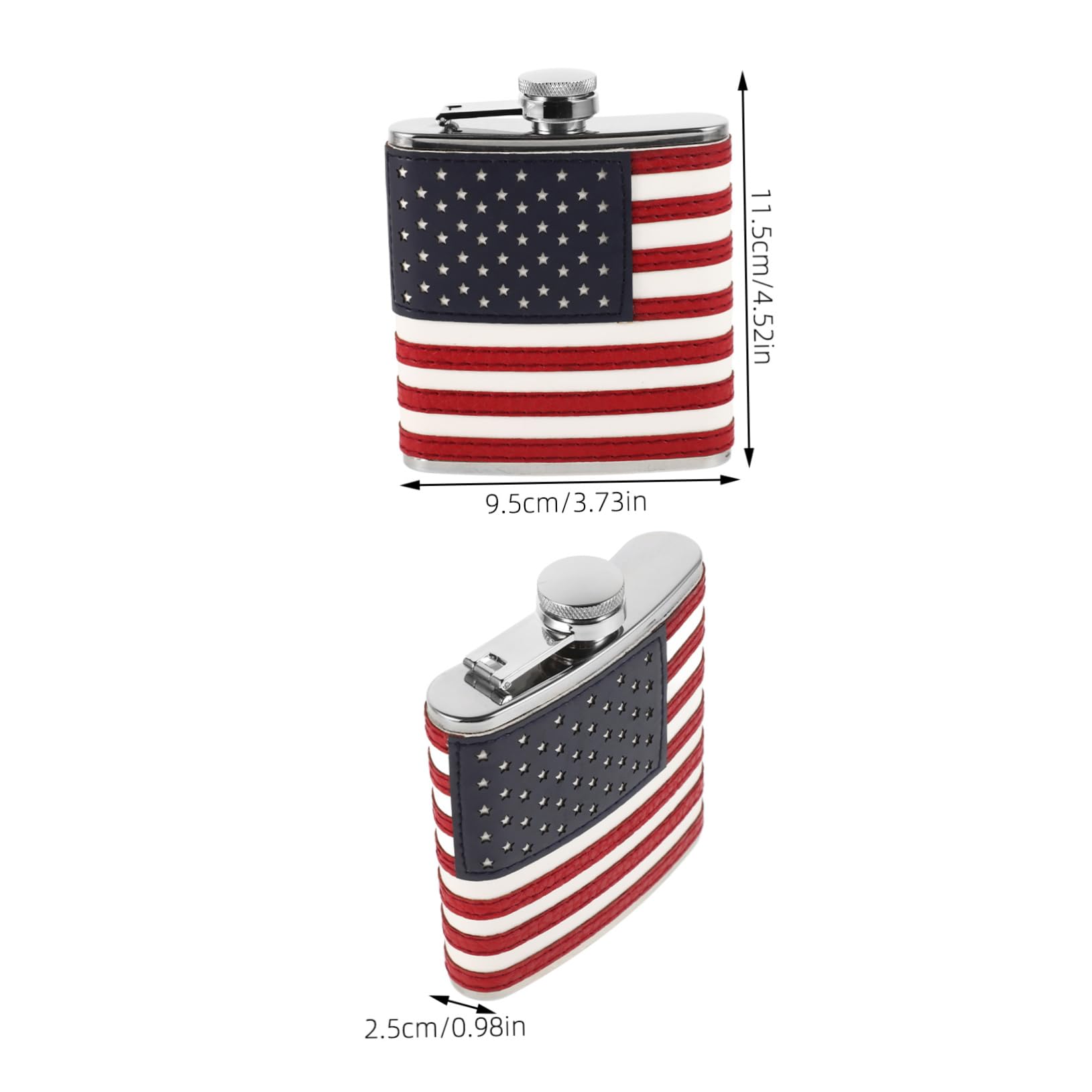 PRETYZOOM Stainless Steel Wine Flask 6oz/170ml Portable Hip Flask for Liquor Outdoor Adventure Camping Travel