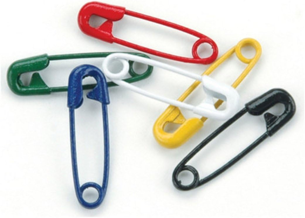 CREATIVE IMPRESSIONS Mini Painted Safety Pins .75 50/Pkg-Primary, Multicolor
