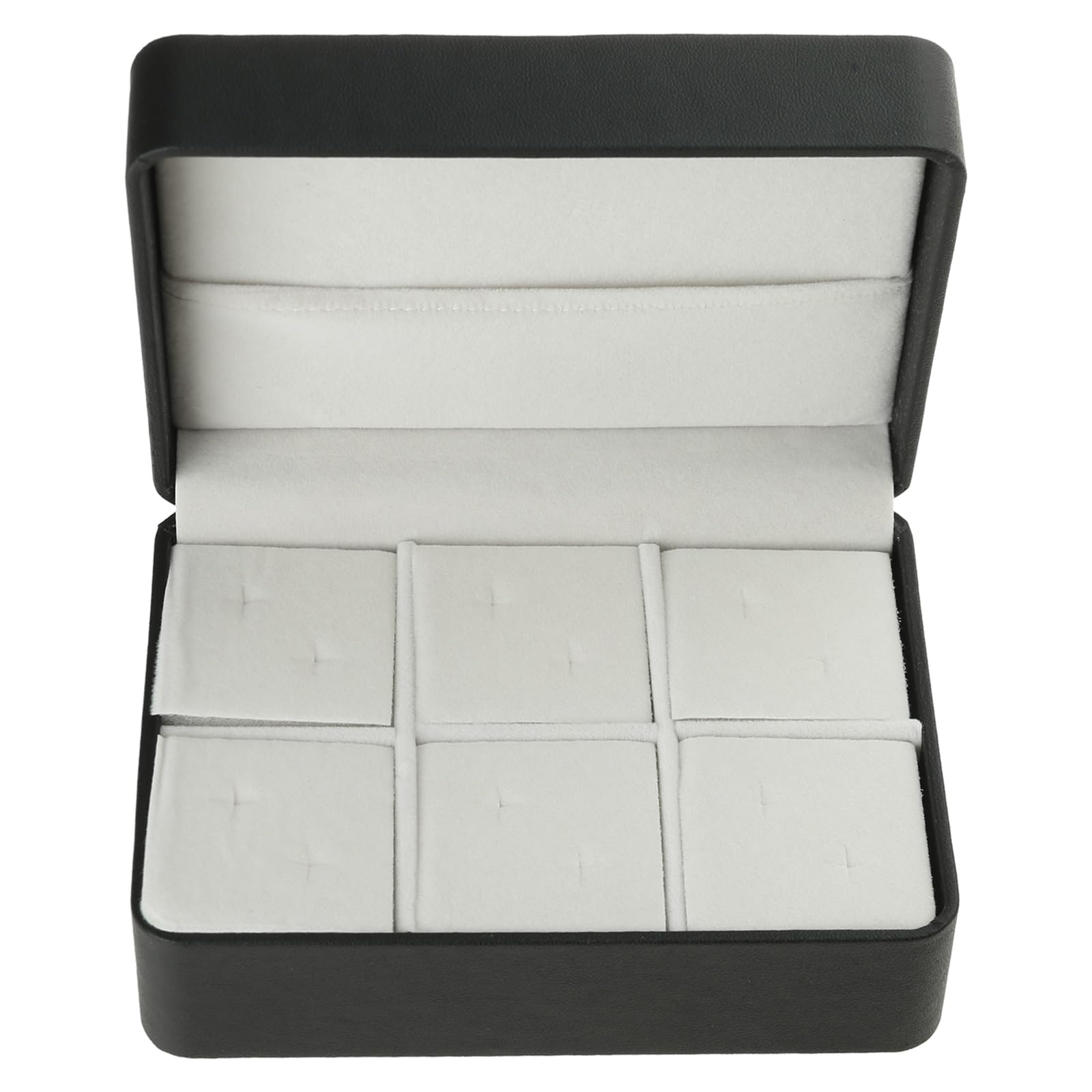 Boîte de rangement boutons de manchette anti-rayures pour 6 paires
