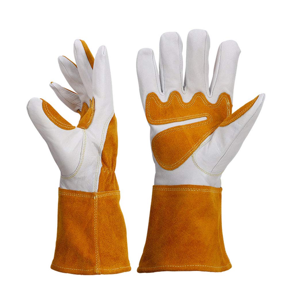 Toyvian Guantes de Jardinería de Piel de Oveja, 1 Par, Resistentes