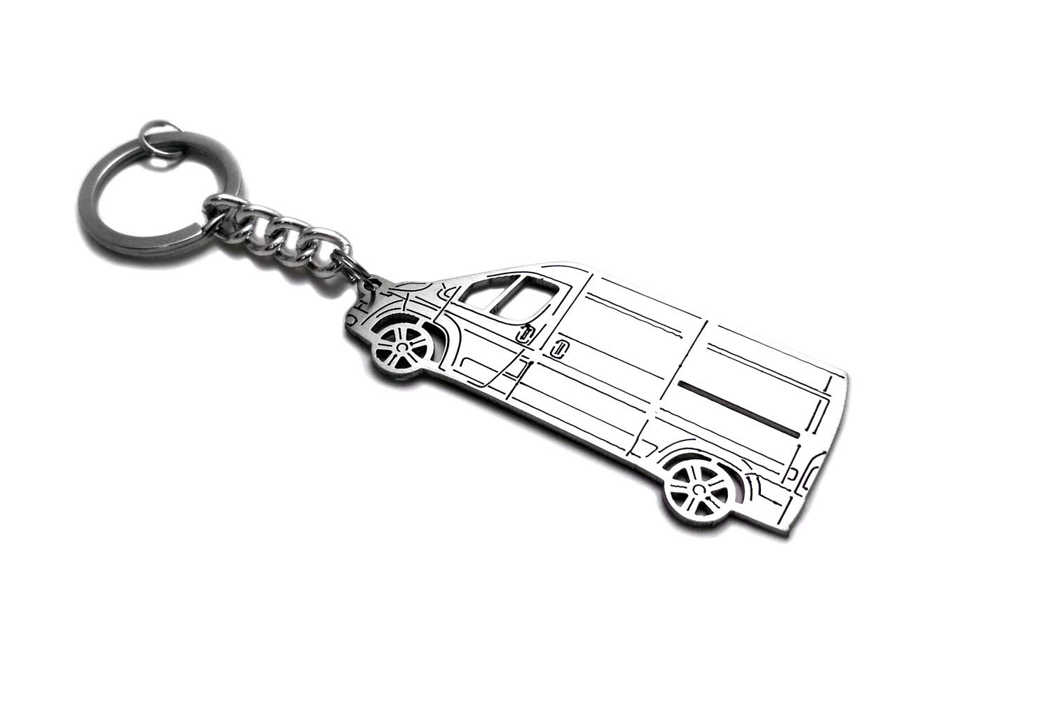AWA Keychain With Ring For Fiat Ducato III Citroen Jumper II Peugeot Boxer II Steel Key Pendant Chain Automobile Gift Car Design Accessories Laser Cut Home Key