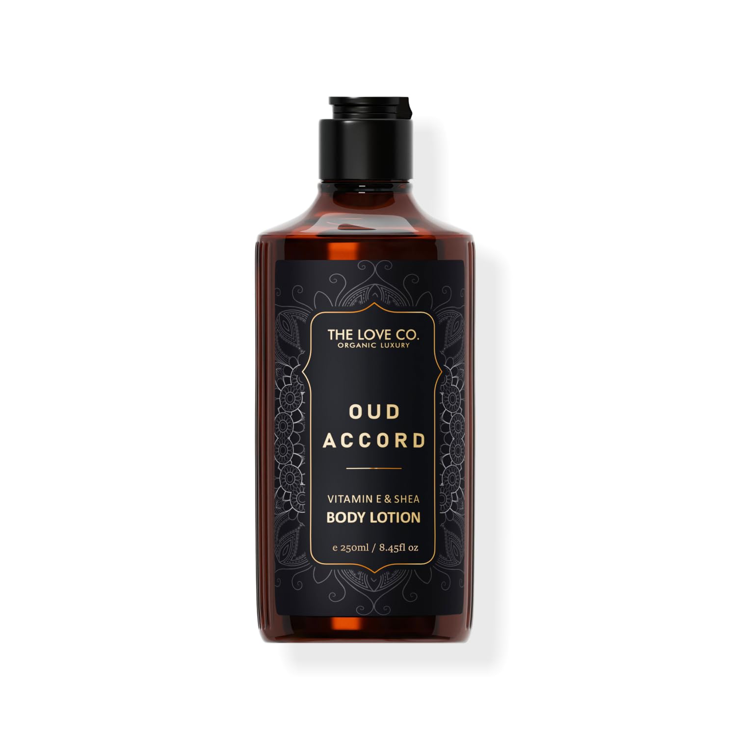 THE LOVE CO. Oud Accord Body Lotion - Nourishing Moisturizer Cream for Dry Skin - Suitable for Men and Women with Jojoba Oil, Shea Butter & Vitamin E - 250ml