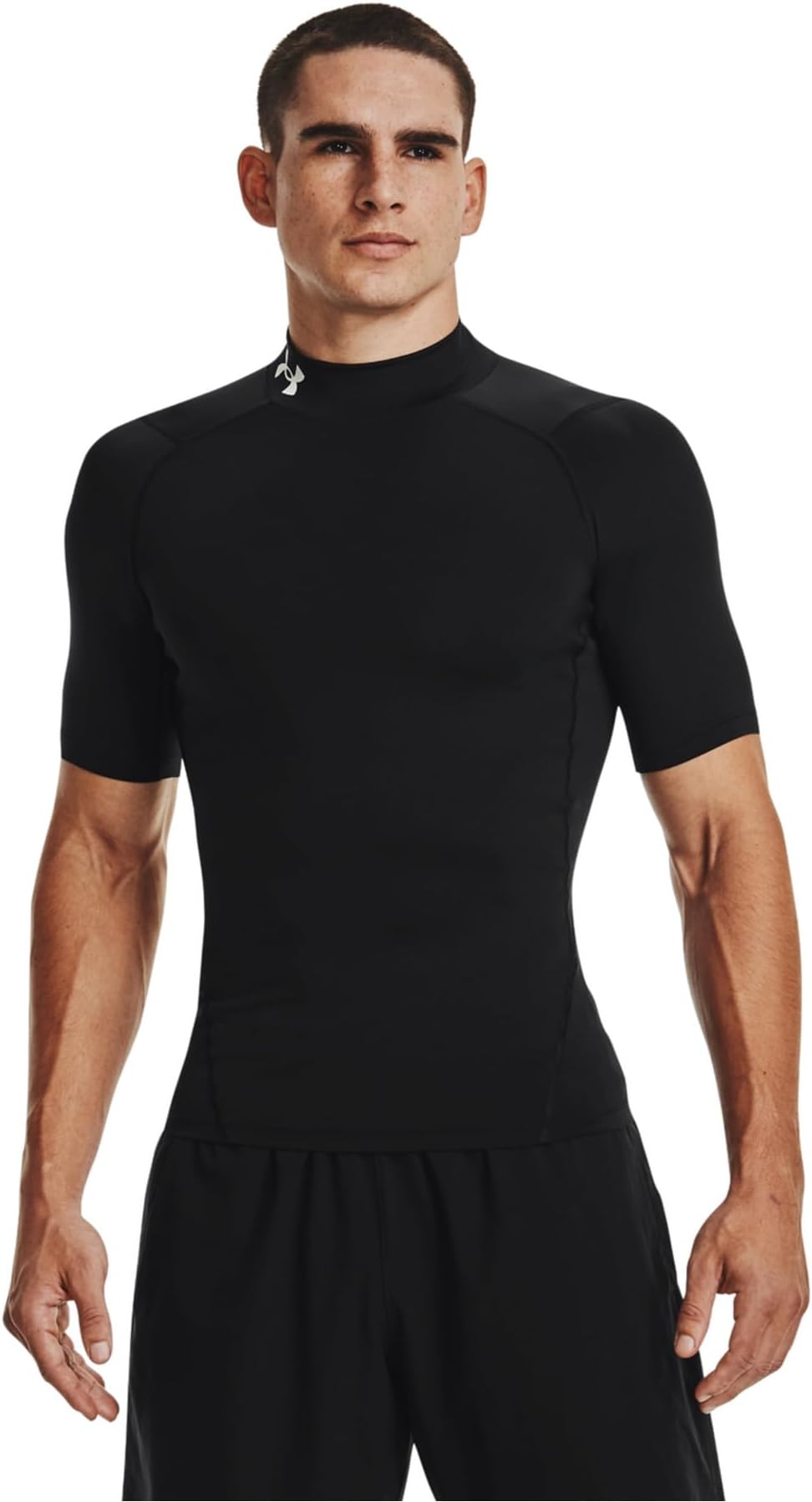 Under Armour Men's Training Base Layer UA HeatGear Armour Compression Mock Short Sleeve Shirt