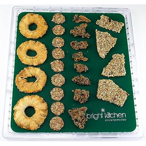 3 Silicone Non Stick Sheets Compatible With Ivation & Compatible With Gourmia Compatible with ChefWave Dehydrator 6-Tray fruit roll up crackers Teflon-Free Cover