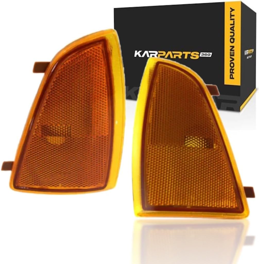 KarParts360 For Chevy Blazer/S10 Pickup Side Marker Light Assembly Unit 1994 1995 1996 1997 Driver and Passenger Side | Pair | GM2550140 + GM2551140