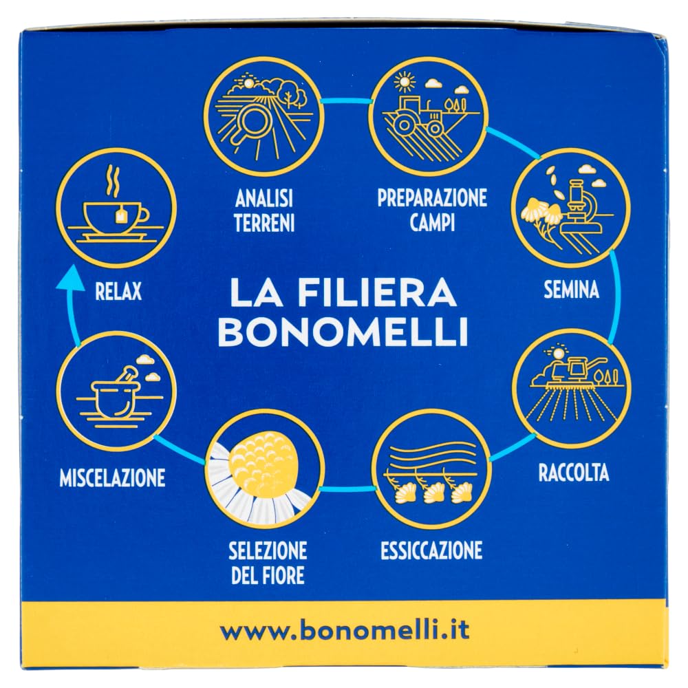 12x Bonomelli Filtrofiore Camomilla 14 filtri, Kamille 14 beutel 28 g + Italian Gourmet polpa 400g