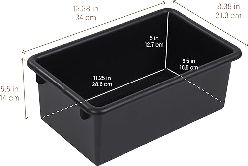 Miniatura 2 de Cubby - Contenedores de almacenamiento con tapas, almacenamiento de plástico, color negro, 10 unidades