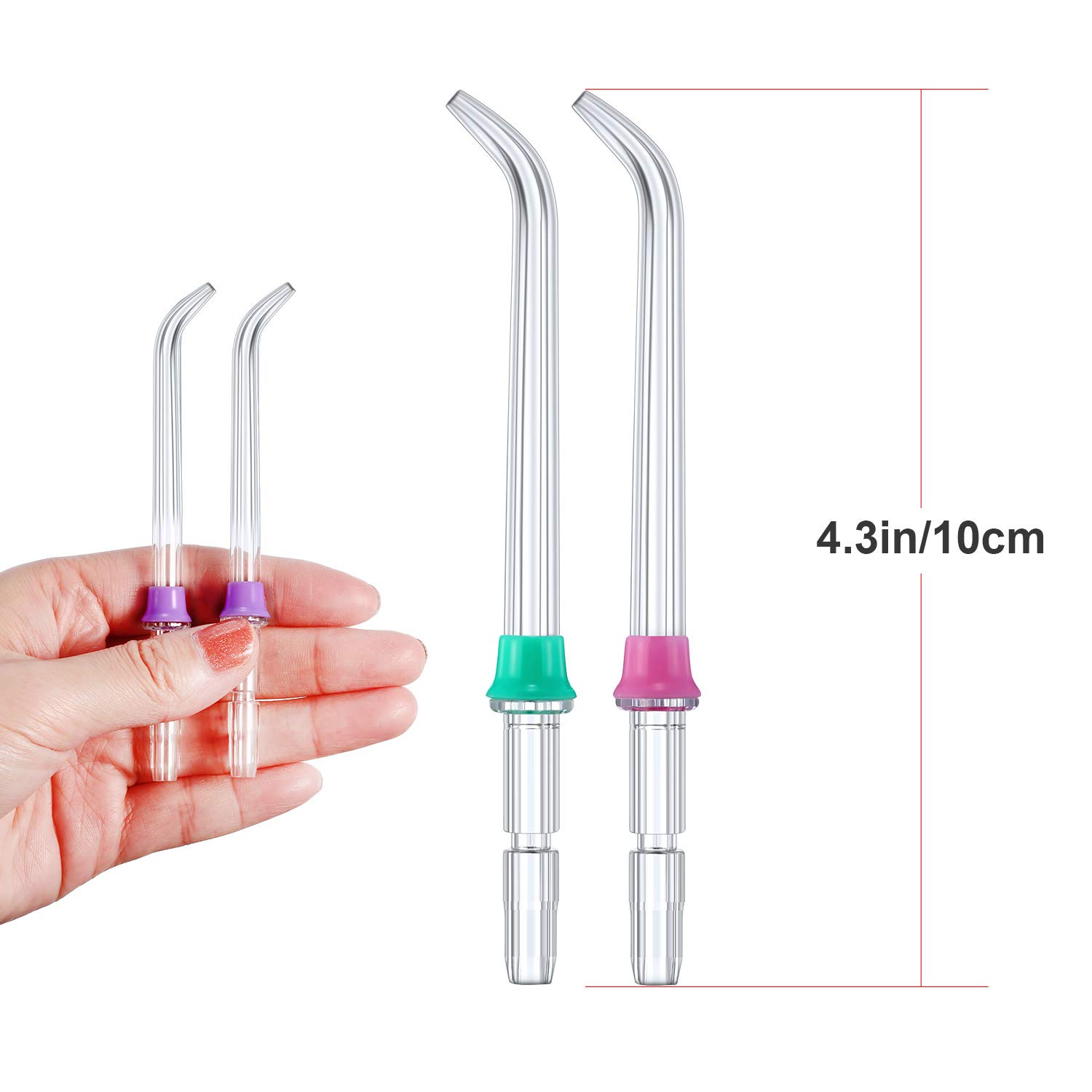 Classico Ricambio Punte Spruzzo Dentario Acqua Idropulsore Ugello Accessori per Waterpik Water Flosser (Like Wp-100) e Altri Irrigatori Orali (6 Pezzi)
