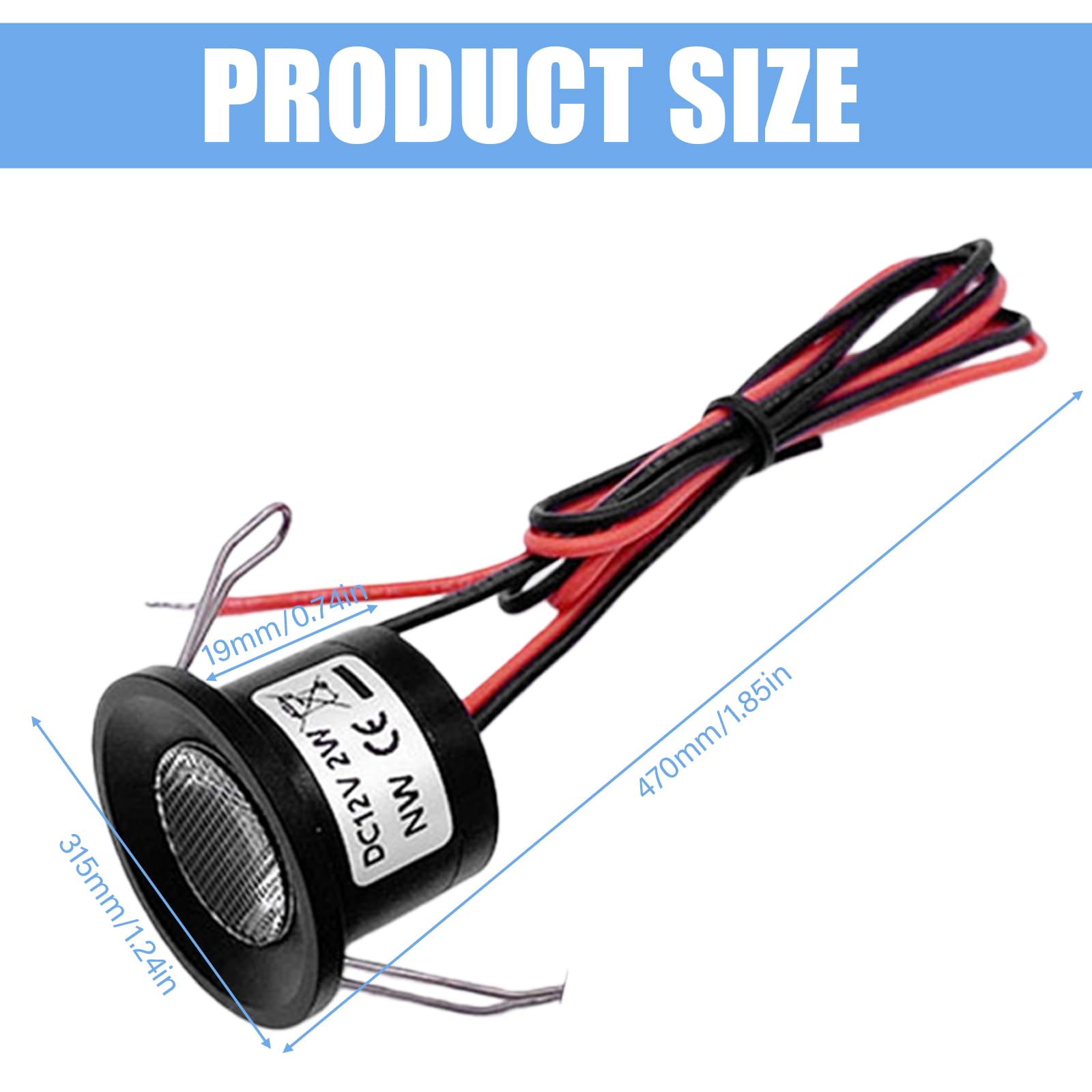 Foco LED empotrable de 12 V 2 W, juego de 6 focos empotrables IP65, mini foco LED blanco cálido, 3000 K, para baño, cocina, garaje, escalera, con transformador de 230 V