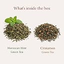 Sancha Tea Boutique, Heavenly Collection, Tea Gift Box, Cinnamon & Moroccan Mint Green Teas, Loose Leaf Tea, Assortment Pack, Detox Gift of Health,100gram gallery image