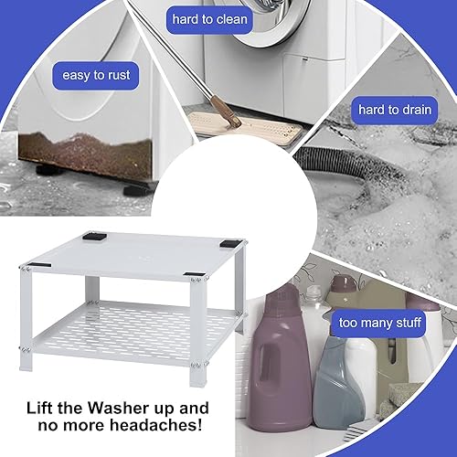 Miniatura 5 de LUCKUP Lavandería Pedestal Base Lavadora Frigorífico Soporte con 4 Pies Fuertes