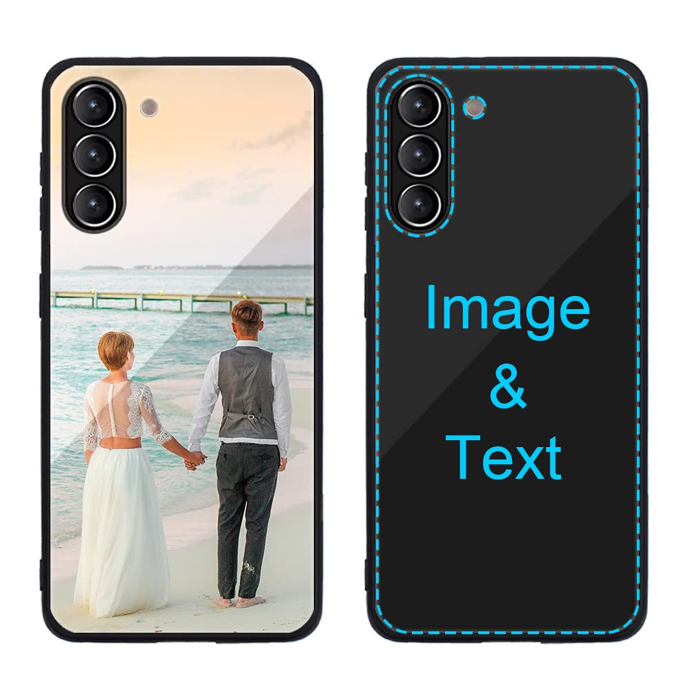 MXCUSTOM Custom Phone Case for Samsung Galaxy S23 5G, Customized Personalized Anti-Scratch Tempered Glass Shockproof Soft TPU Cases with Photo Image