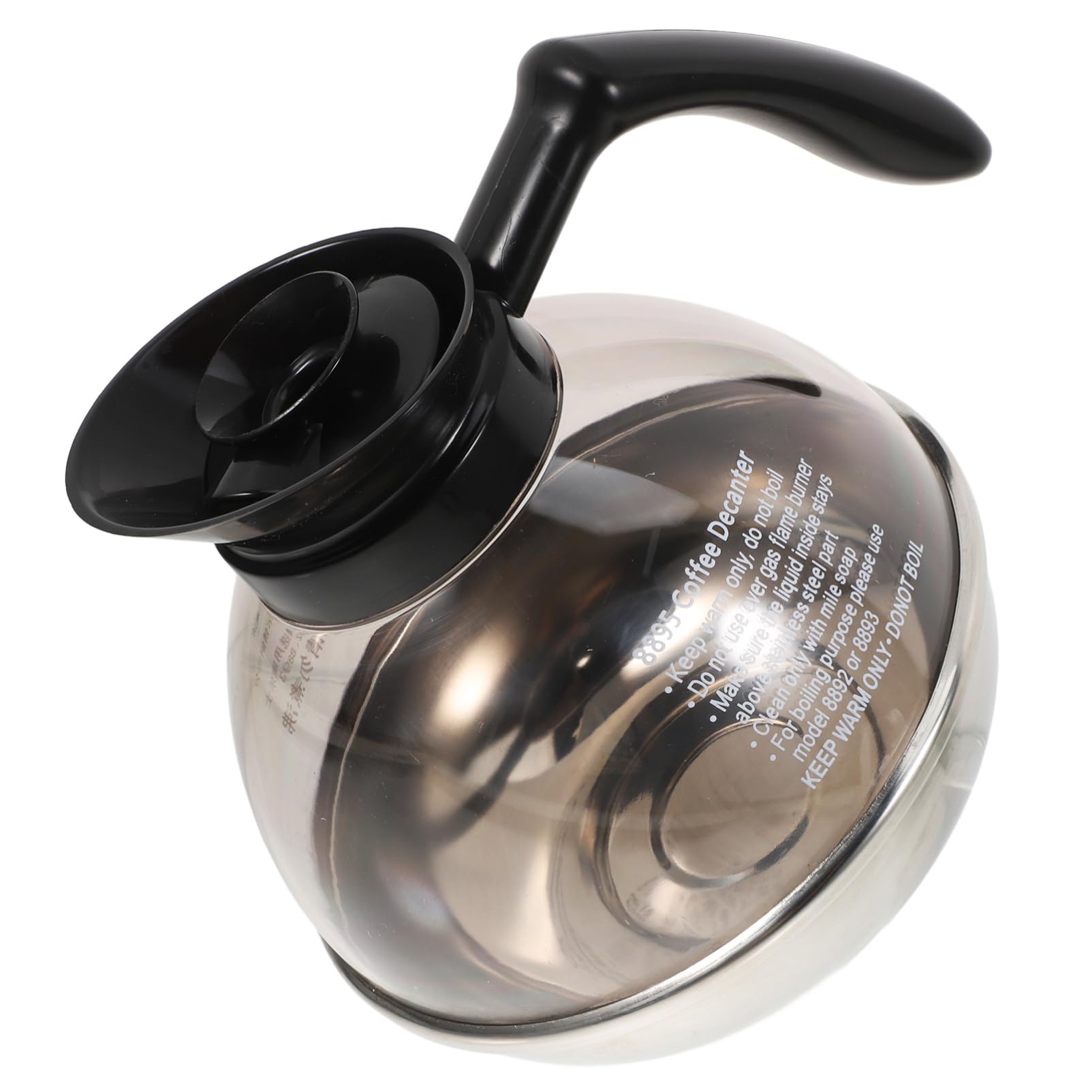 HOLIDYOYO Stainless Steel Coffee Kettle Capacity Thermal Carafe with Unique Design Comfortable Grip Compatible with Induction for Home Brewing