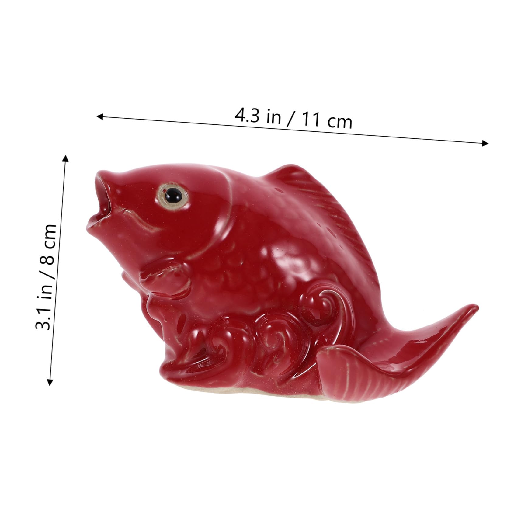 VINTORKY Garden Accessory Carpent Fish Fountain Spitter Ceramic Pond Fountain Nozzle