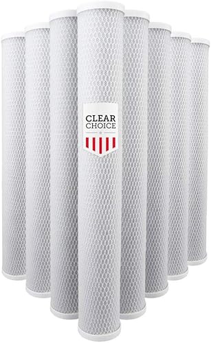 Clear Choice Cartucho de filtro de sedimentos de 20 pulgadas x 2.50 pulgadas de repuesto para Pentek 155635-43 EPM-20, paquete de 8