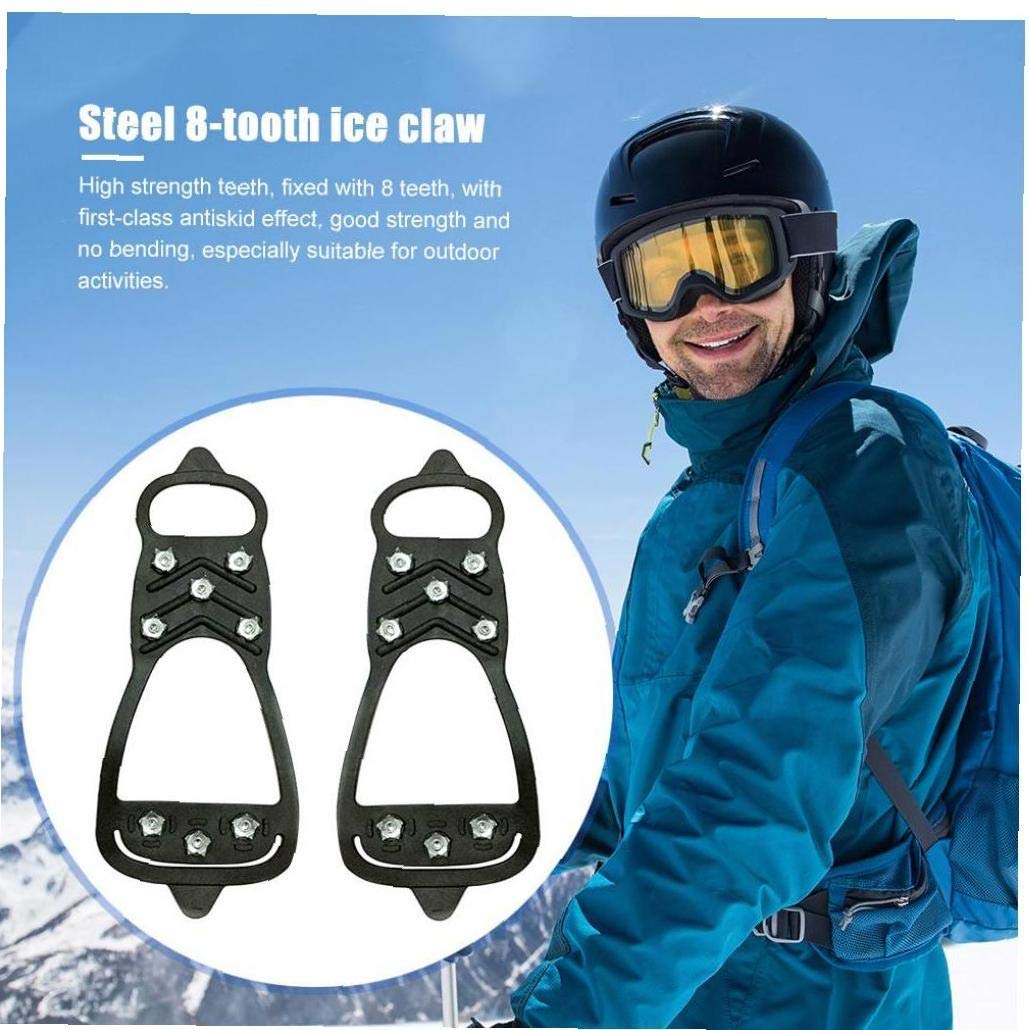 Ice Cleats Snow Traction Cleats Steigeisen für Schuhstiefel Ice Rubber Walking Cleats Anti-Rutsch-Stretch-Schuhe (m)