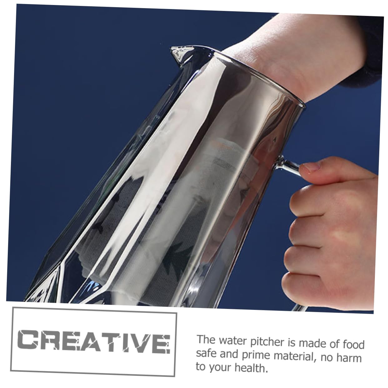 Jarra de Vidrio 1, 8 L para Agua Doméstica de Gran Capacidad | Multiusos, Fácil de Limpiar y Guardar, para Agua Fría y Leche, Estilo Elegante para Fiestas y Barbacoas
