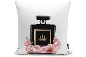 Pink Flowers Digital Print LV Pillow