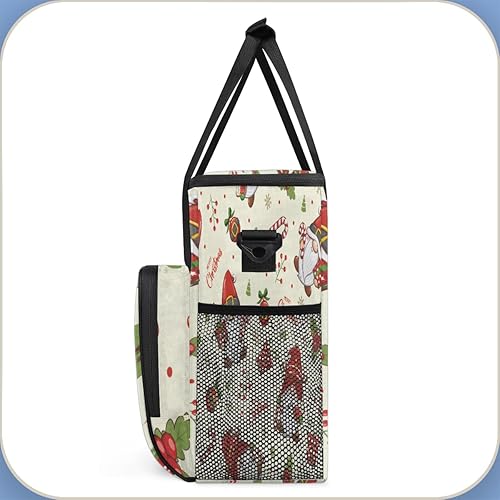 Miniatura 4 de Bolsa de café de Navidad con hojas de acebo, bolsa de almacenamiento de viaje de Papá Noel, compatible con Keurig K-Mini o K-Mini Plus de una sola