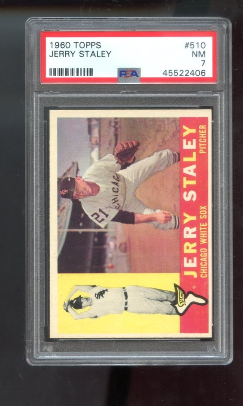 1960 Topps #510 Jerry Staley PSA 7 Graded Baseball Card MLB Chicago White Sox