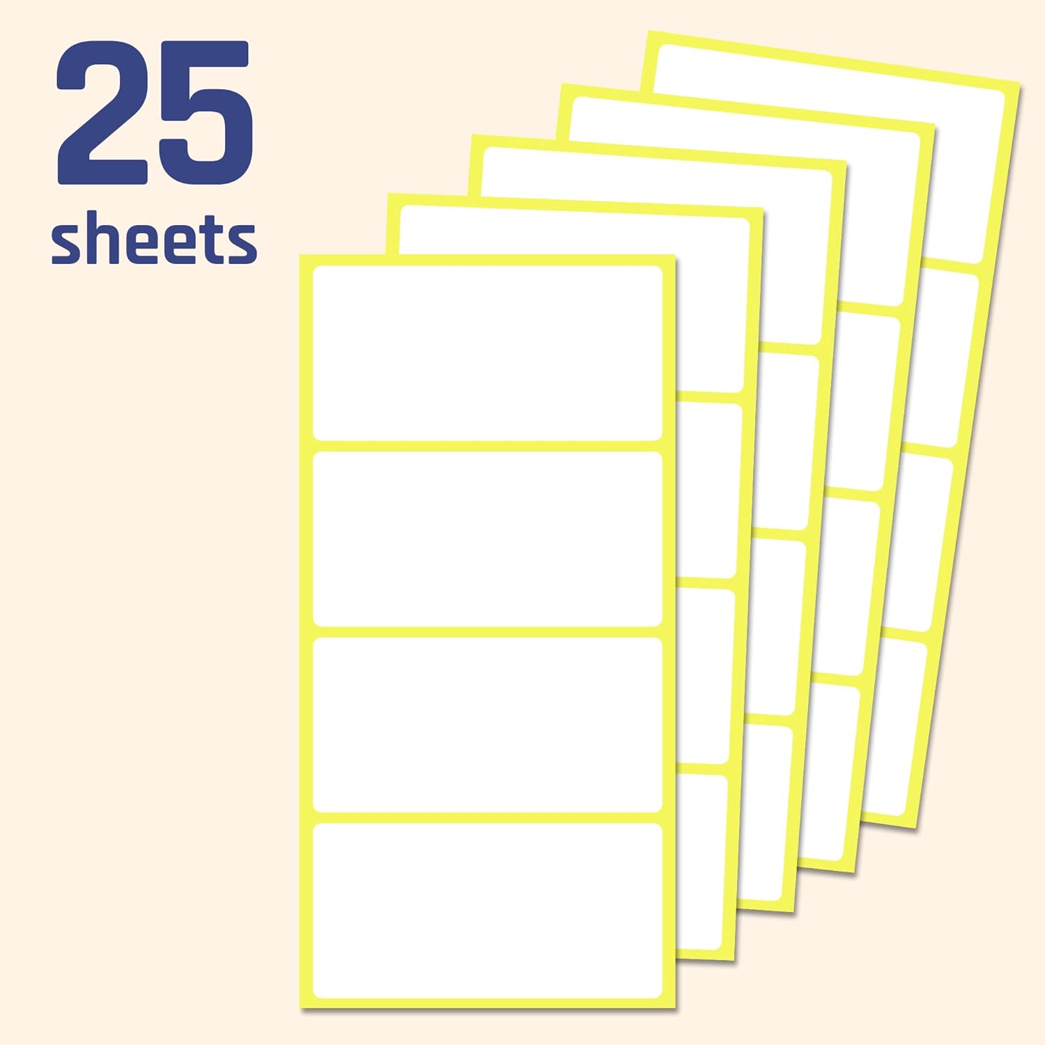 100 Pieces, 3" x 1.5" - Labels Stickers for Storage Bins, Organizing, Moving Boxes - Matte White - Image 3